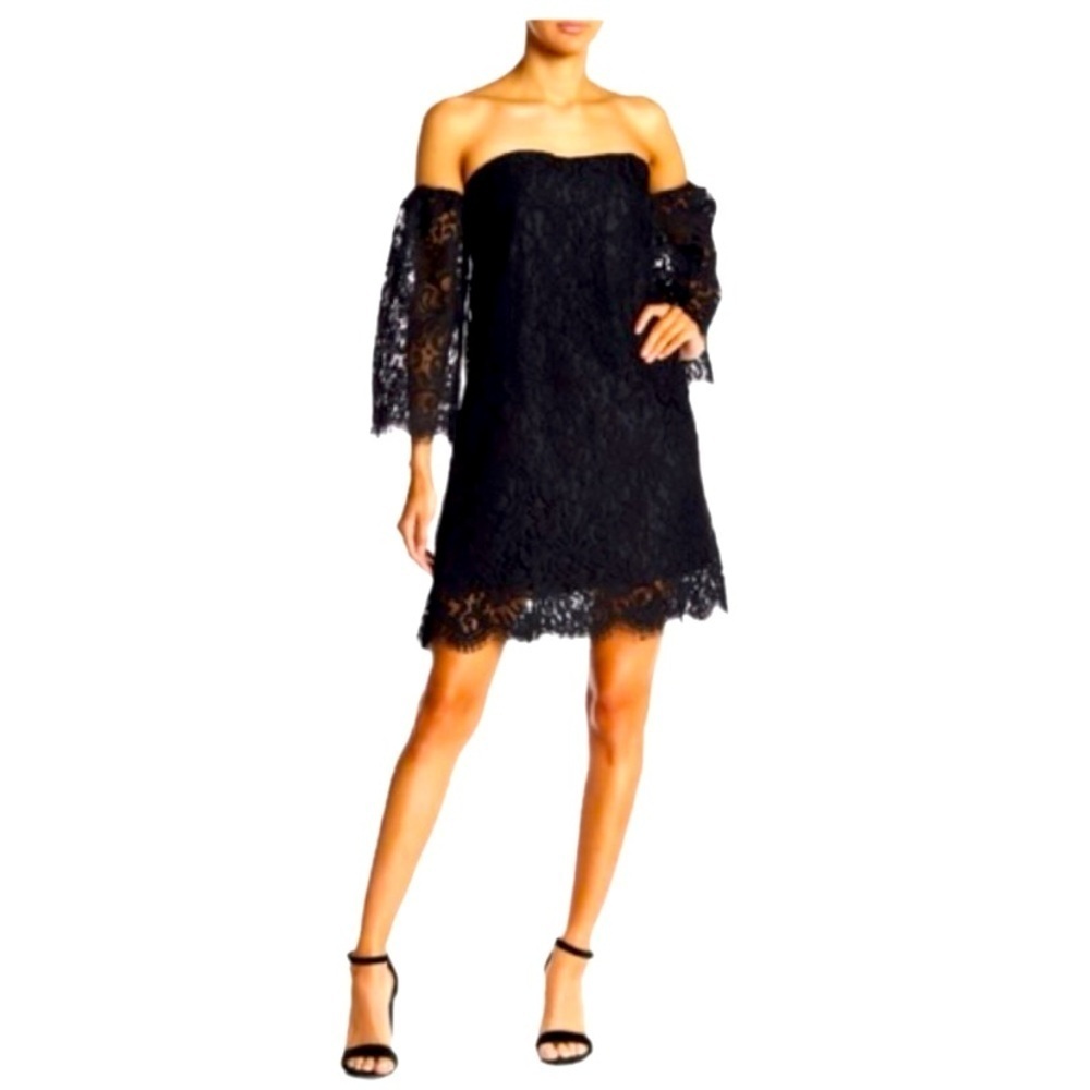 Cupcakes & Cashmere Adalira Lace Off Shoulder Dress fall  party boho classic